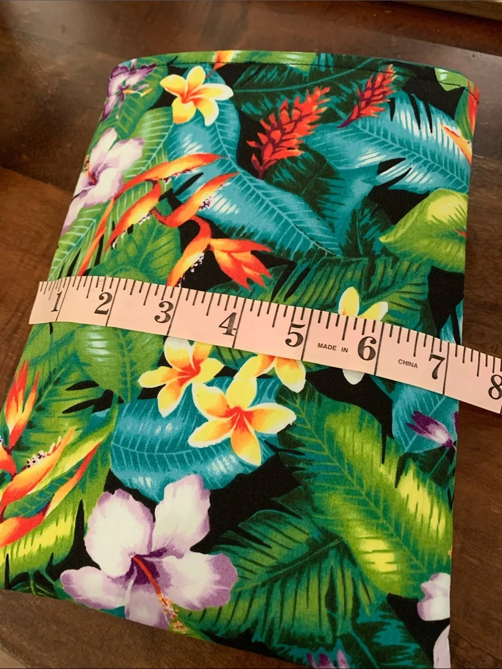 Book Sleeve: Tropical Floral Design - Handmade NWOT